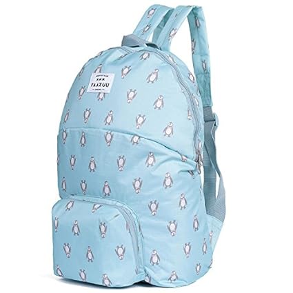 ASkyl Lightweight Backpack Water Resistant Collapsible Rucksack for Travel and Sports. Foldable and Packable Daypack for Adults, Men and Women, Teens and Children (SkyBlue)