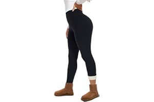 GAYHAY Fleece Lined Leggings for Women – Thick Winter Warm Thermal High Waisted Tummy Control Workout Yoga Pants
