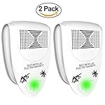 GUGER Ultrasonic Pest Repeller Pest Control, Spider repellent, Electronic Plug In Pest Repeller- Repels Mice,Roaches,Spiders,Other Insects,Non-toxic Environment-friendly, Humans & Pets Safe -2 Pack