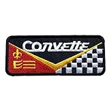 Corvette Embroidered Iron on Patch ,Sew On Car Logo Clothes Clothing Motorcycle Chevrolet