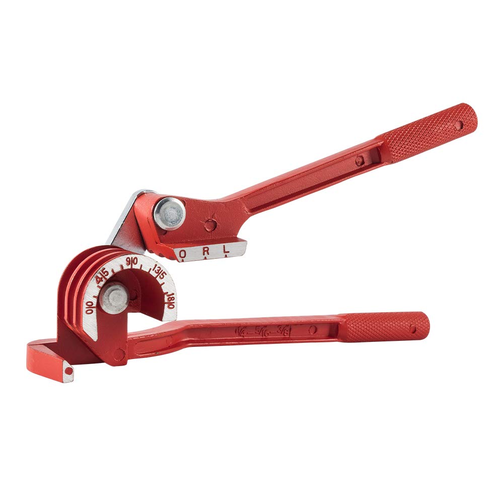 NBEADS 1 Pc Tubing Bender, Manual Bending Tube Bender 180°Carbon Steel Bender Heavy Duty Manual Tubing Bender, Red