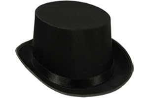 Super Z Outlet Black Top Hat Satin Costume Magician Fancy Style Party Accessory