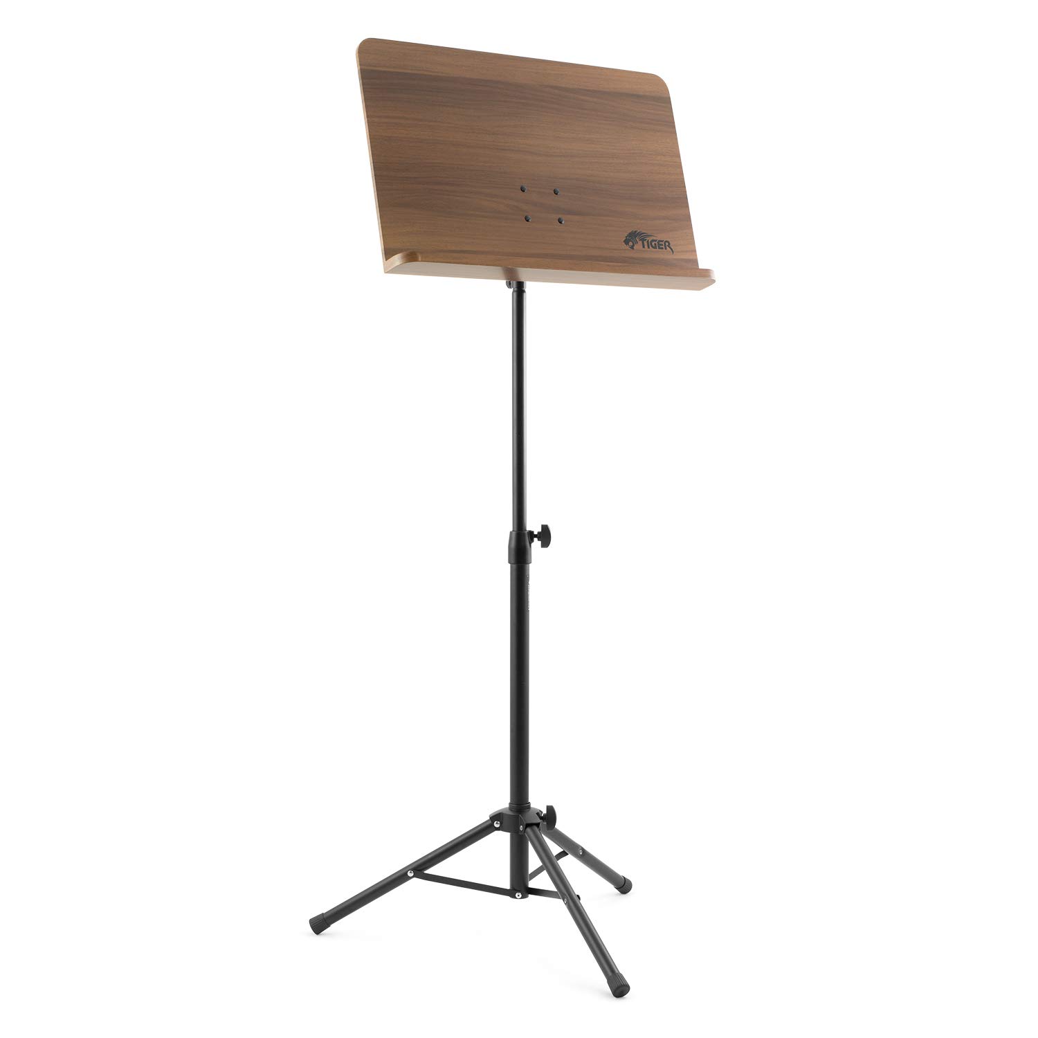 Tiger MUS35-BK Sheet Music Stand Fully Adjustable Orchestral Music Stand, Wooden — image 1