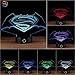 3D Optical Illusion Night Light - 7 LED Color Changing Lamp - Cool Soft Light Safe For Kids - Solution For Nightmares - DC Comics Justice League Batman and Superman