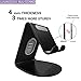 LAMEEKU Compatible Cell Phone Stand Replacement for iPhone, 4mm Thickness Aluminum Desktop Cradle Dock, ARC Charging Station for Switch, All Smartphone, iPhone Xs Max XR XS 8 Plus, iPad, Black
