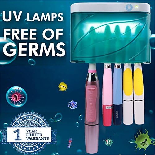 Travel Toothbrush Holder Wall Mounted UV Toothbrush Sanitizer Cleaner 6-8 Minutes UV Toothbrush Sterilizer Holder Baterry-operated
