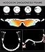 HODGSON Polarized Sports Sunglasses with 5 Interchangeable Lenses for Men Women Cycling Baseball Running Glasses, TR90 Unbreakable -White