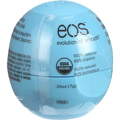 Eos Products Lip Balm - Smooth Sphere - Organic - Blueberry Acai - .25 oz - Case of 8