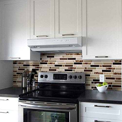 Premium Kitchen Backsplash Peel and Stick Tile,Stick On Backsplash Wall Tiles for Bathroom-Self Adhesive-10.62" x 10" (6 Sheets)