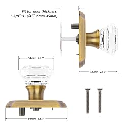 Orger Crystal Interior Half-Dummy Door Knobs for