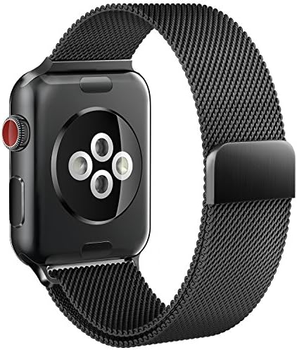 Apple watch band, Replacement Strap with Stronger Magnetic Closure For Apple Watch Band Series 3/2/1 Sport and Edition (38mm black) 