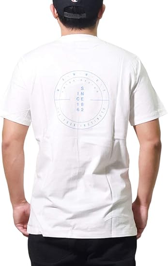 Amazon マムート Tシャツ メンズ 半袖 オーガニックコットンtシャツ ワンポイントロゴ バックプリント 1017 ホワイト M Tシャツ カットソー 通販