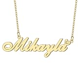 Mikayla Personalized Name Necklaces 18K Gold Plated