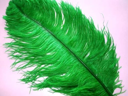 1 Pc Ostrich Feather Plume 18"-23" (Top Quality) - KELLY GREEN