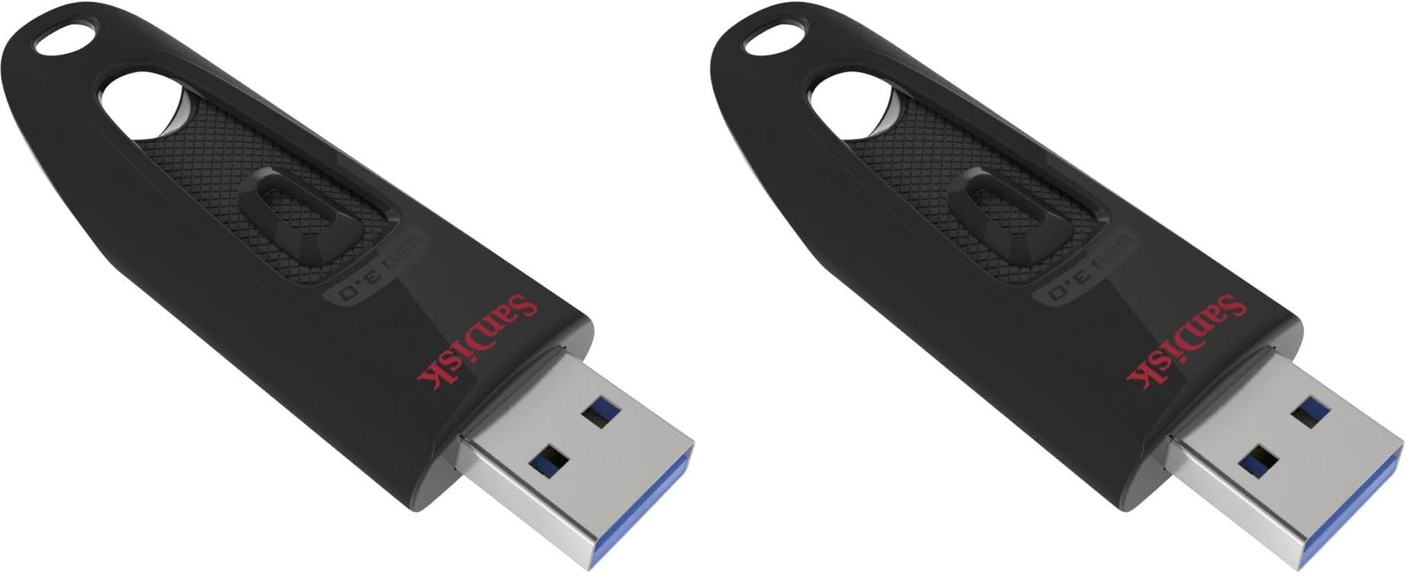 SanDisk 64GB Ultra USB Flash Drive USB 3.0 Up to 130 MB/s Read, Black, (Pack of 2)