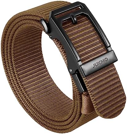 JUKMO Men's Ratchet Tactical Belt, 1.5 Nylon Web Work Belt with