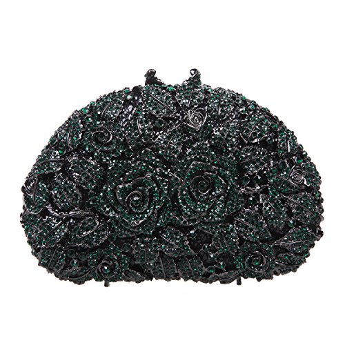 Fawziya rhinestone rose clutch purse for party handbags for women…