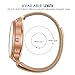 Lamshaw Smartwatch Band Fossil Q Venture/Fossil Gen 4 Q Venture HR, Milanese Metal Stainless Steel Mesh Replacement Strap GEN 3 SMARTWATCH - Q VENTURE (Rose Gold)