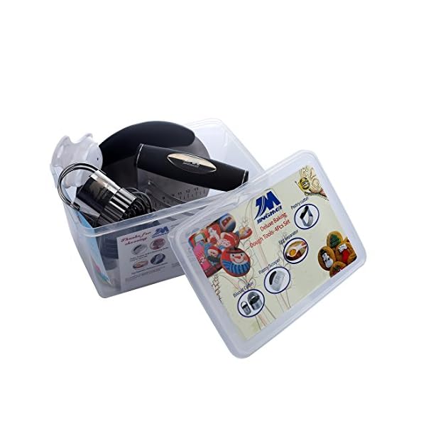 M JINGMEI Pastry Cutter Set Biscuit Cutter Set (5 Circle+1Fluted Edge) Dough Blender Mixer Cookie Cutters Round Baking… - Image 8