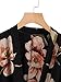 MakeMeChic Women's V Neck Floral Print Wrap Top Surplice Chiffon Crop Blouse