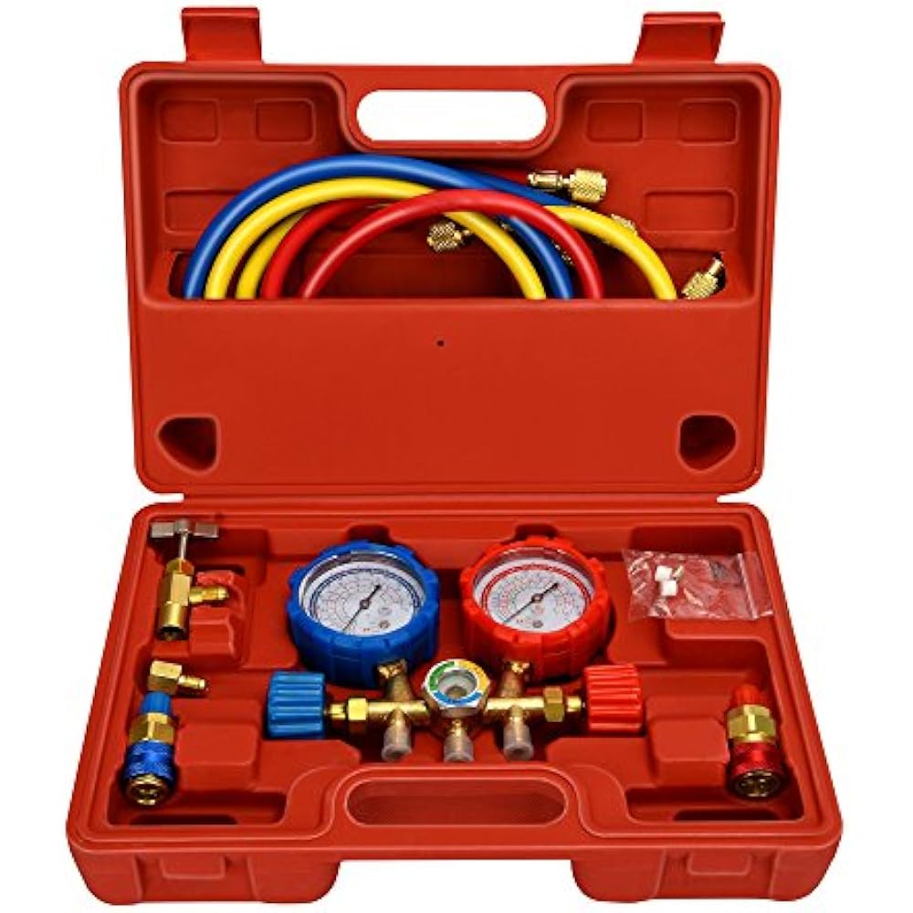 Pro AC A/C Diagnostic Manifold Freon Gauge Set R134A R12 R22