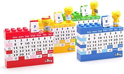 Blue Blocks Puzzle Perpetual Calendar