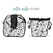 Fit + Fresh Downtown Insulated Lunch Bag for Women with Extra-Wide Opening, Ebony Floral