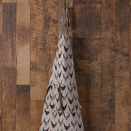 Now Designs Basic Cotton Kitchen Chef's Apron, Chicken Scratch Print