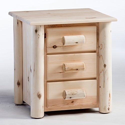 Lakeland Mills Frontier Unfinished 3 Drawer Nightstand