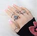 ANDYLE Bohemian Vintage Punk Ethnic Silver Rings for Women Joint Knuckle Ring Set 8pcs (Silver)