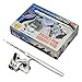MultiOutools 38 Inches Pocket Pen Rod Set,Mini Fishing Rod and Reel Combos,Portable Travel Fishing Gear in A Box,Good Gift for Birthday,Festival,Christmas (Silver)