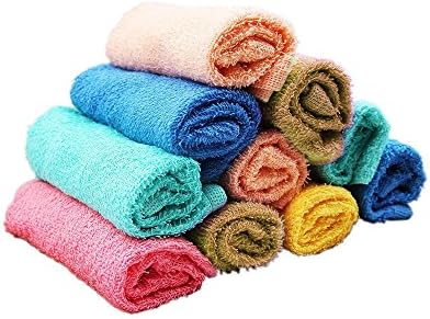 S Kumars Love Touch Kids, Baby, Girls Us Face Towels, 100% Cotton Very soft, Light Weight & Highly Absorbent, Pack of 10 pieces (Multicolored)