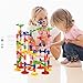 AMOSTING Marble Runs Toy Set, Race Track Railway Maze Toys Construction Child Building Blocks Toys with Glass Marbles,105 Pieces Ball Race Game