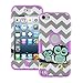 Touch 5,iPod Touch5, Case, iPod touch 5 Case Chevron Sleepy Owls, MagicSky High Impact Armor Case Cover Protective Case for Apple iPod Touch 5 5th Generation - 1 Pack(Purple)