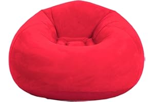 YtotY Beanless Bag Inflatable Chair, Air Sofa Outdoor Inflatable Lazy Sofa Chair No Filler,Washable Couch Bean Bag Chair Folding,for Organizing Plush Toys Or Memory Foam (Red)