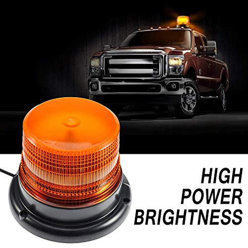 LED Strobe Light,12V/80 Amber Warning Lights,Emergency Flashing Beacon