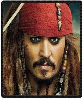 Innovation Personalized Fashion Design Custom THE CARIBBEAN Jack Sparrow Johnny Depp Blanket Indoor and Outdoor Fleece Blanket Sofa Bedding Throw Blanket/Travel Blankets 50x60 Inches