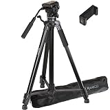 Ravelli AVTH 72" Light Weight Aluminum Video Tripod with Bag Includes Universal Smartphone Mount