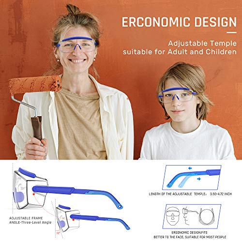 Anti Fog Safety Glasses,Safety Goggles Fit Over Glasses,Side Protection