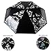 Walker Raindrops Color Changing Auto Folding Umbrella with Black Rubber for Cooling and UV Protection(pink+green)