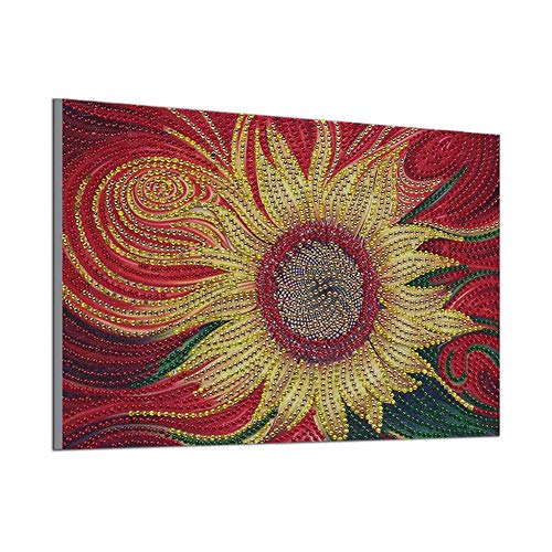 Diamond Painting Kits, Mosaic Making, 5D DIY Special Shaped Diamond Painting Sunflower Cross Stitch Embroidery