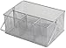 YBM HOME Mesh Silver Condiment Caddy/Kitchen Supply, Utensil, Silverware Organizer Cutlery Holder Flatware Storage Napkin Holder (w’7 L’9.1/4 Depth 4’3/8 Inch) 1151M