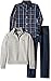 Nautica Boys' Three Piece Set with Woven Shirt Quarter Zip Sweater and Pant