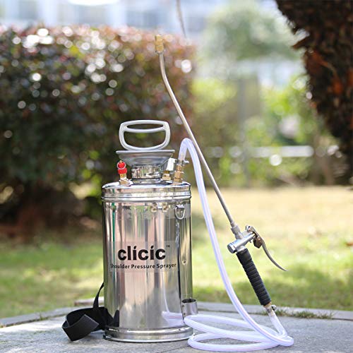 CLICIC Stainless Steel Sprayer Professional with Backpack (1.5 Gallon) - Thumbnail 2