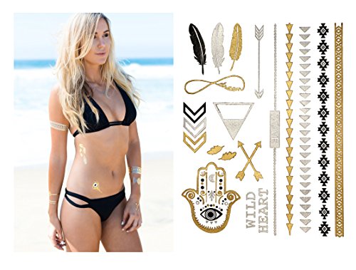 4 Terra+Tattoos+Metallic+Temporary+Collection