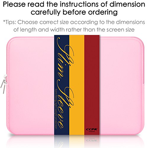 CCPK 13 Inch Laptop Sleeve 13.3 Inch Computer Bag 13.3-inch Netbook Sleeves 12.9 in Tablet Carrying Case Cover Bags 13" Notebook Skin Neoprene, Pink