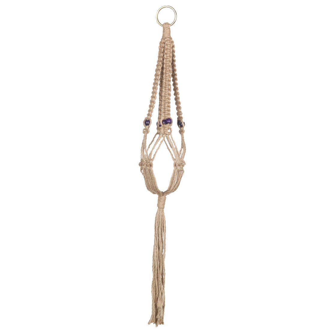 Sourcingmap Indoor Outdoor Macrame Handmade Flower Pot Holder Plant Hanger Hanging Rope Basket 27.6 Inch Length