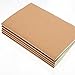 TecUnite 10 Pack Lined Notebook Kraft Brown Cover Journal Notebooks for Travelers, A5 Size, 60 Lined Pages/ 30 Sheets (Brown Cover)