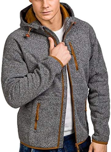 Hoodies for Men, Pervobs Men's Autumn Winter Long Sleeve Hoodies Pleats Pockets Sweatshirt Tracksuits