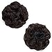 Scrunchy Updo Wavy Straight Hair Bun Drawstring Clip Claw Messy Donut Chignons Synthetic Hairpiece Hair Extension (medium brown-wavy)thumb 1